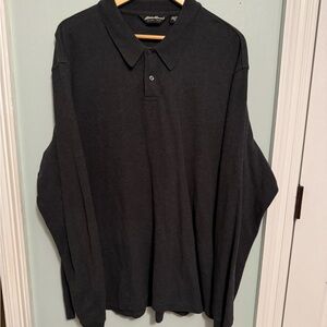 Eddie Bauer Dark Polo Shirt Long sleeved SzXXL